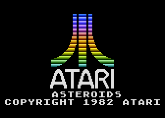 Asteroids title screen for Atari 5200